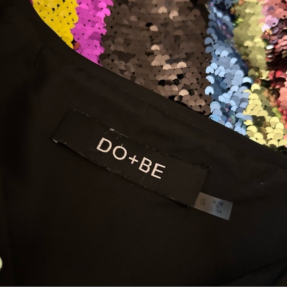 DO+BE Sequin Striped Mini Skirt - Multicolor S - Picture 4 of 8